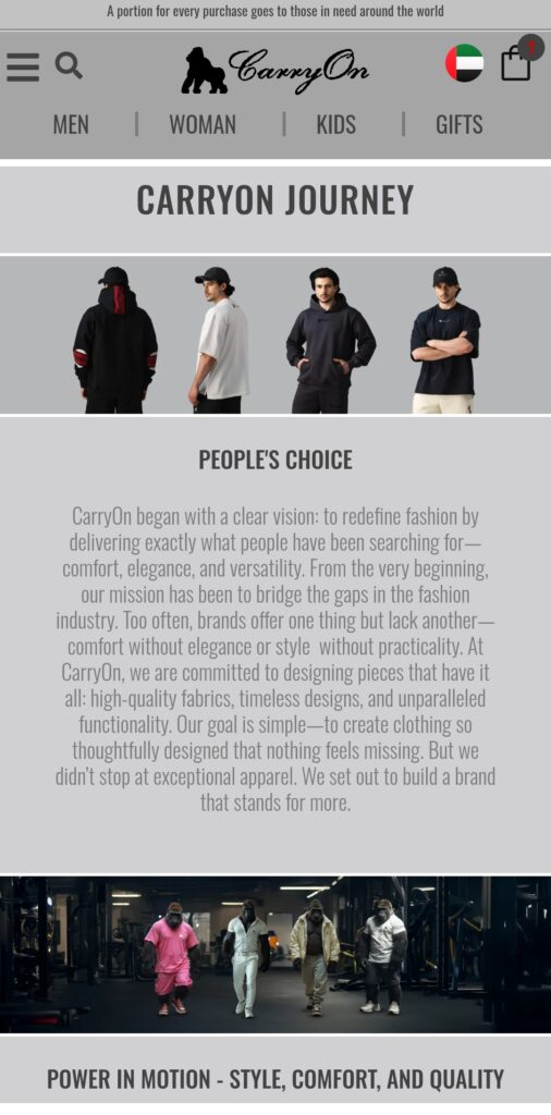 CarryOn fashion ecommerce